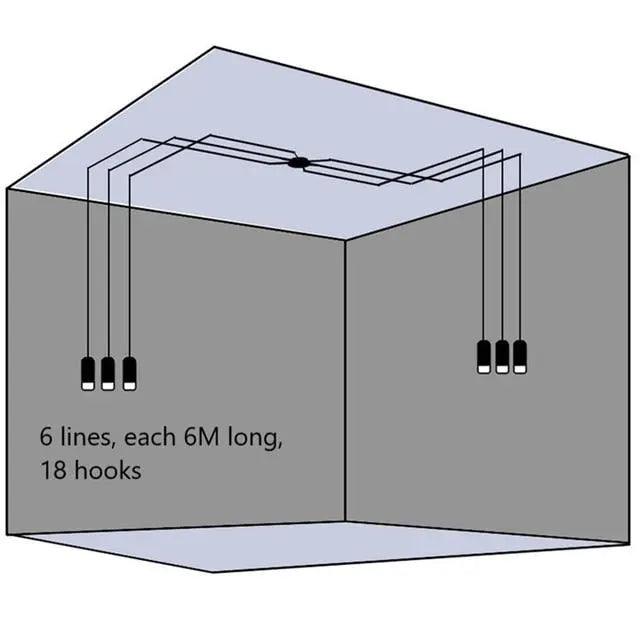 Plug-In Hanging Lights - 6 Pendants (6m) B