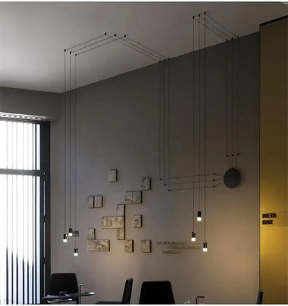 Modern black metal decorbites plug-in hanging lights feature minimalist geometric designs for stylish ceiling lighting