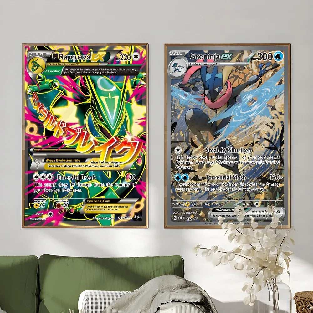 Pokemon Card Poster Set - Wall Art Decor - Posters