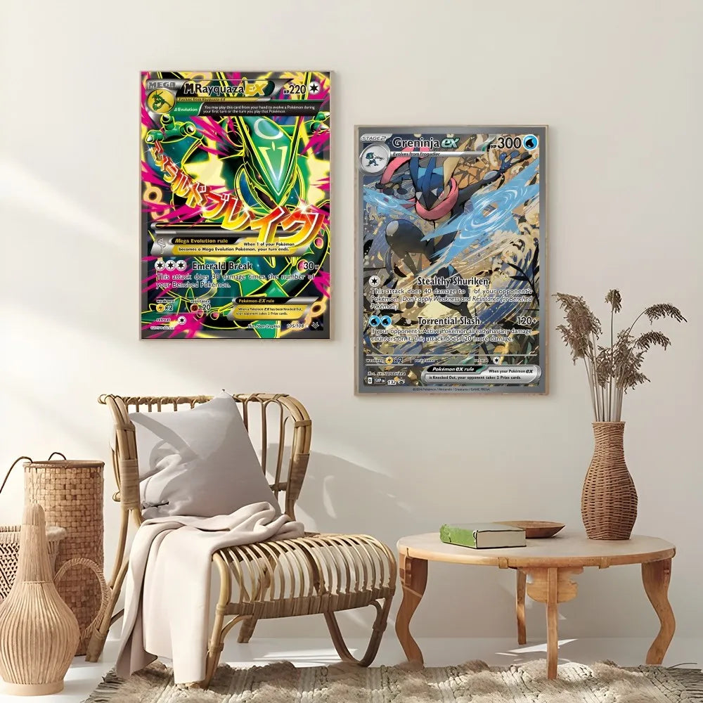 Pokemon Card Poster Set - Wall Art Decor - Posters