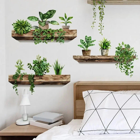 Potted Plant Wall Decals - DIY Home Decoration - Posters
