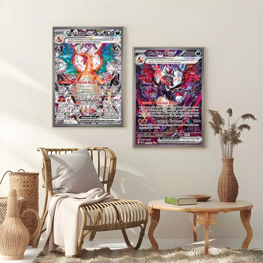 Rare Japanese Anime Charizard Poster Decoration Art - Posters