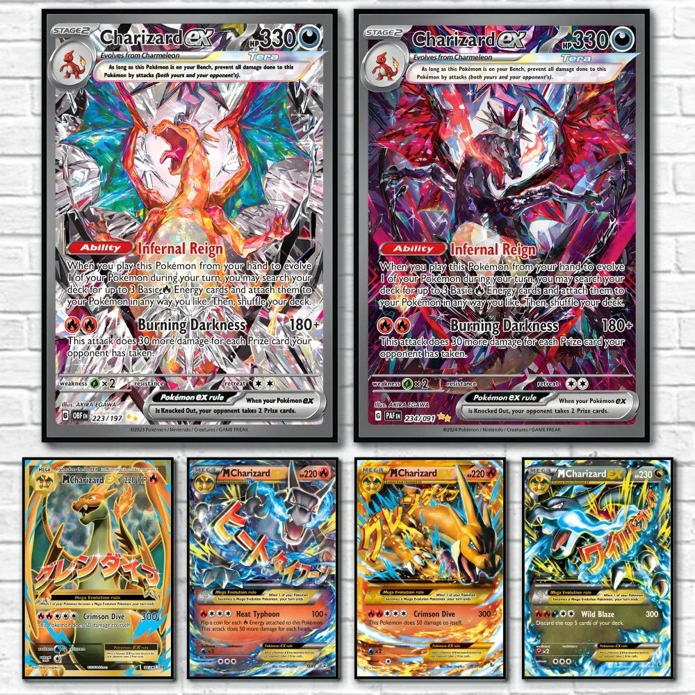 Rare Japanese Anime Charizard Poster Decoration Art - Posters