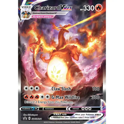 A fiery orange and red charizard cartoon card with glowing belly and g-max wildfire in japanese anime decorative art poster