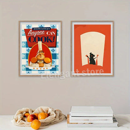 Ratatouille Cartoon Art Print for Kitchen Decor - Posters