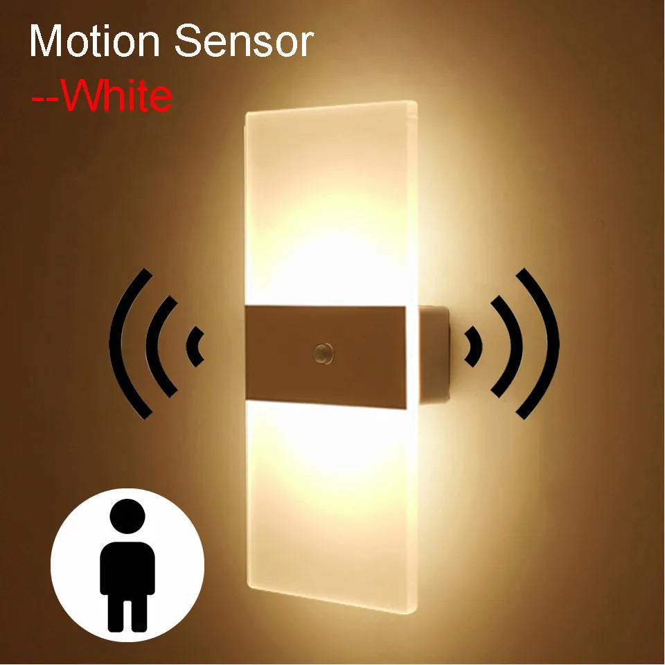 Rechargeable Dimmable Wall Light by Rikard - White / Montion Sensor