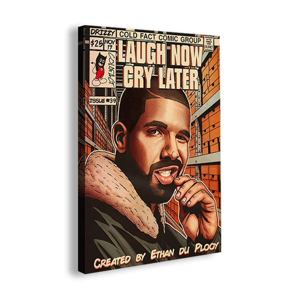 Retro Canvas Print: Hip Hop Singer Album Cover - Posters