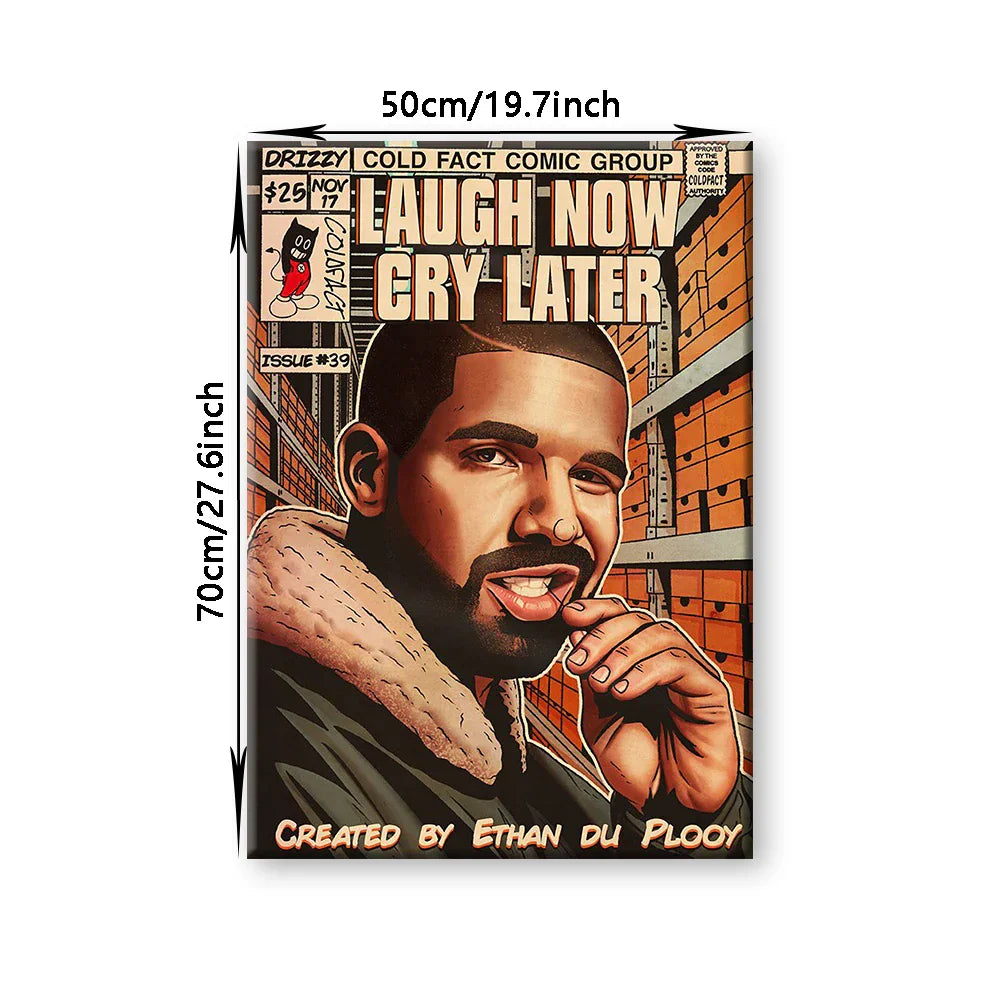 Retro Canvas Print: Hip Hop Singer Album Cover - Posters