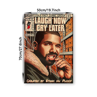 Retro Canvas Print: Hip Hop Singer Album Cover - Posters