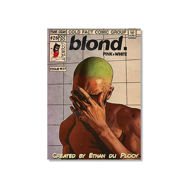 Retro Canvas Print: Hip Hop Singer Album Cover - SW8481 / 20X30cm Unframed - Posters