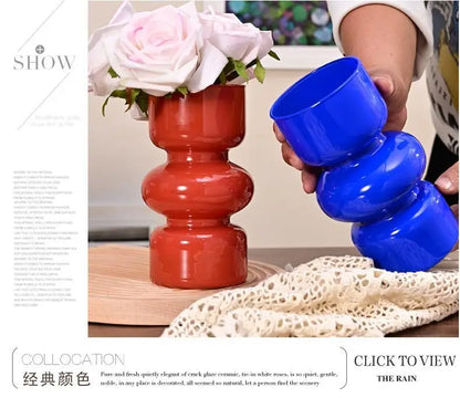 Retro Glass Vase for DIY Flower Arrangements - Vase