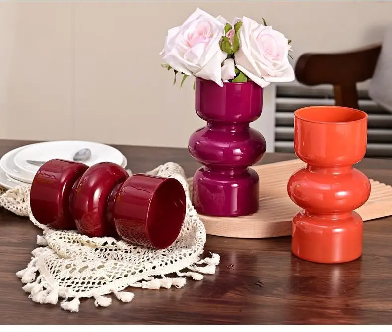 DecorBites™ Retro Glass Vase for DIY Flower Arrangements