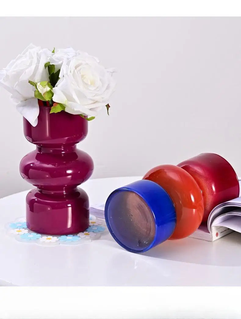 DecorBites™ Retro Glass Vase for DIY Flower Arrangements