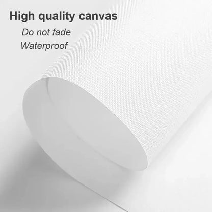A roll of high-quality white textured canvas designed for durability in the DecorBites™ retro queen of hearts wall art set