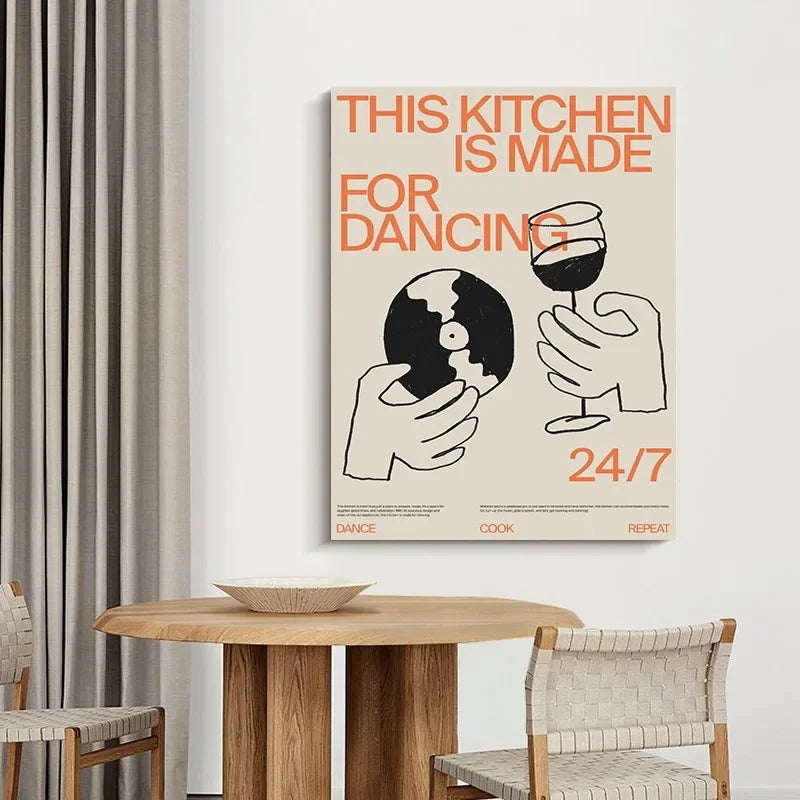 Retro Record Player Canvas Wall Art - Posters