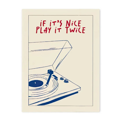 Retro Record Player Canvas Wall Art - 30x40cm No Frame / 01 - Posters