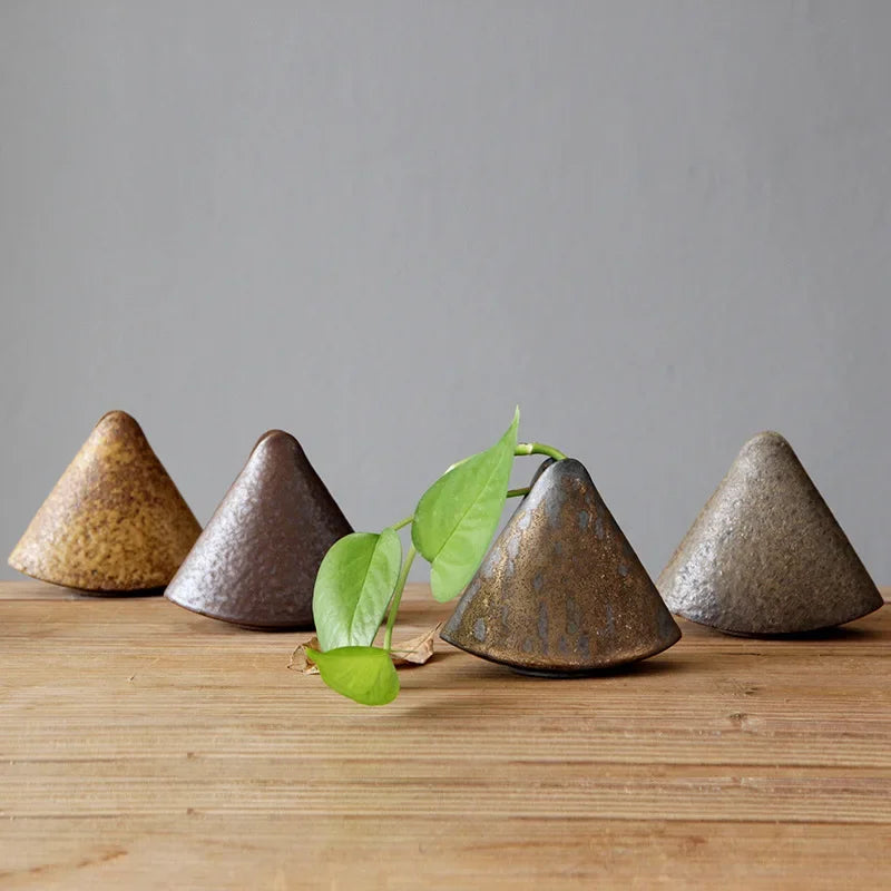 Retro Zen Flower Pottery Vase Ornaments - Vase