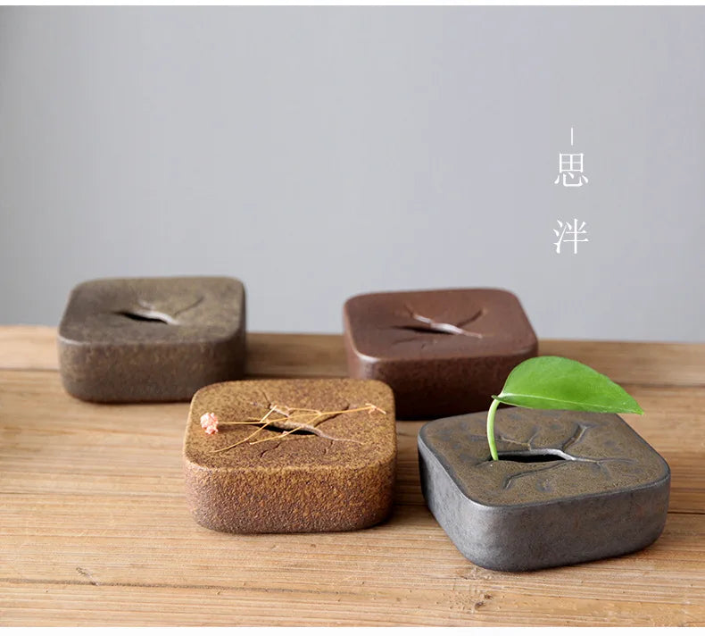 Retro Zen Flower Pottery Vase Ornaments - Vase