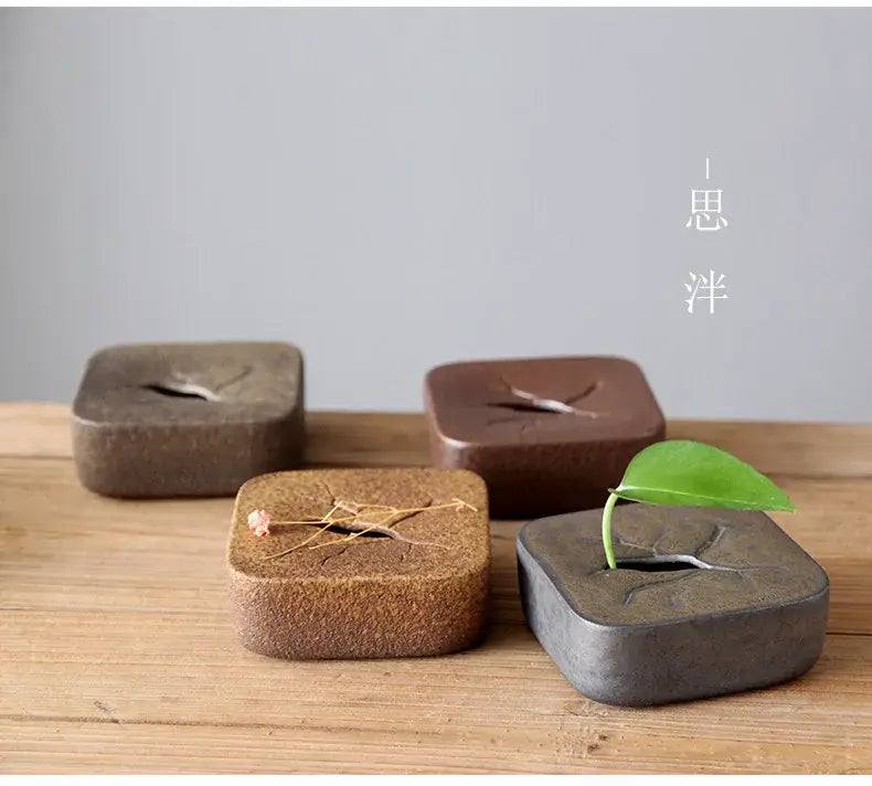 Retro Zen Flower Pottery Vase Ornaments - Vase