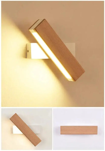 Modern wooden rectangular wall sconces with warm led light strip from decorbites for stylish modern wall decor