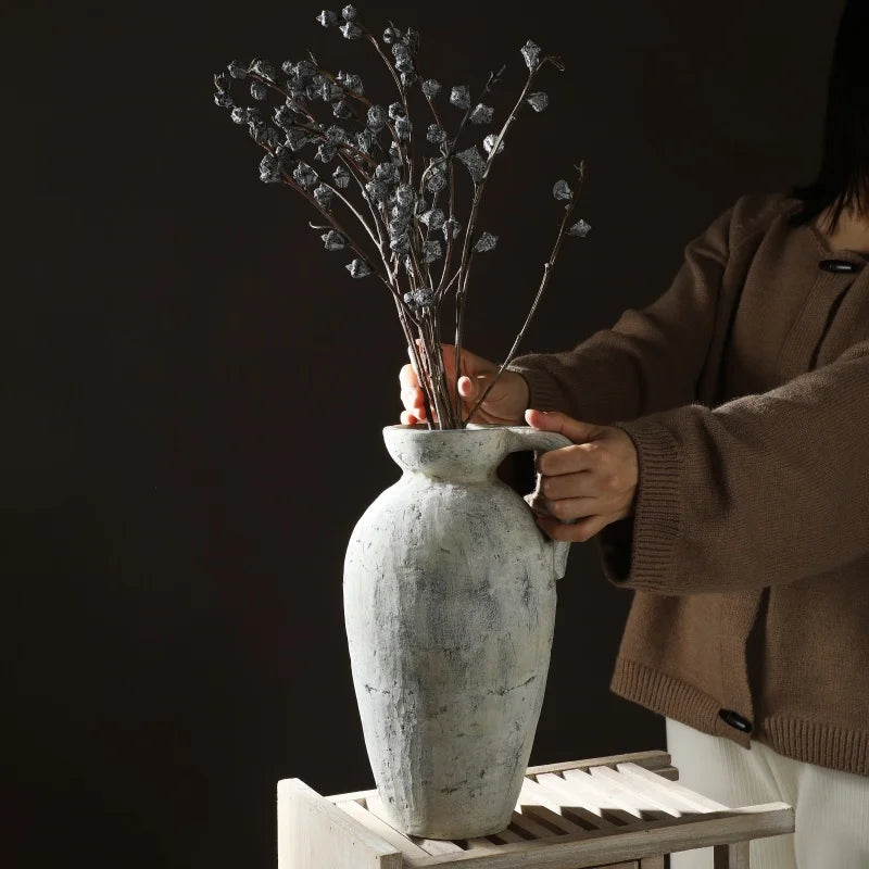 Rustic Handmade Ceramic Vase for Home Decor - Vase