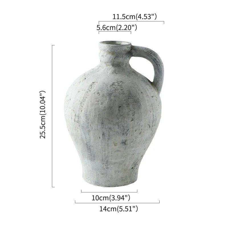 Rustic Handmade Ceramic Vase for Home Decor - Vase
