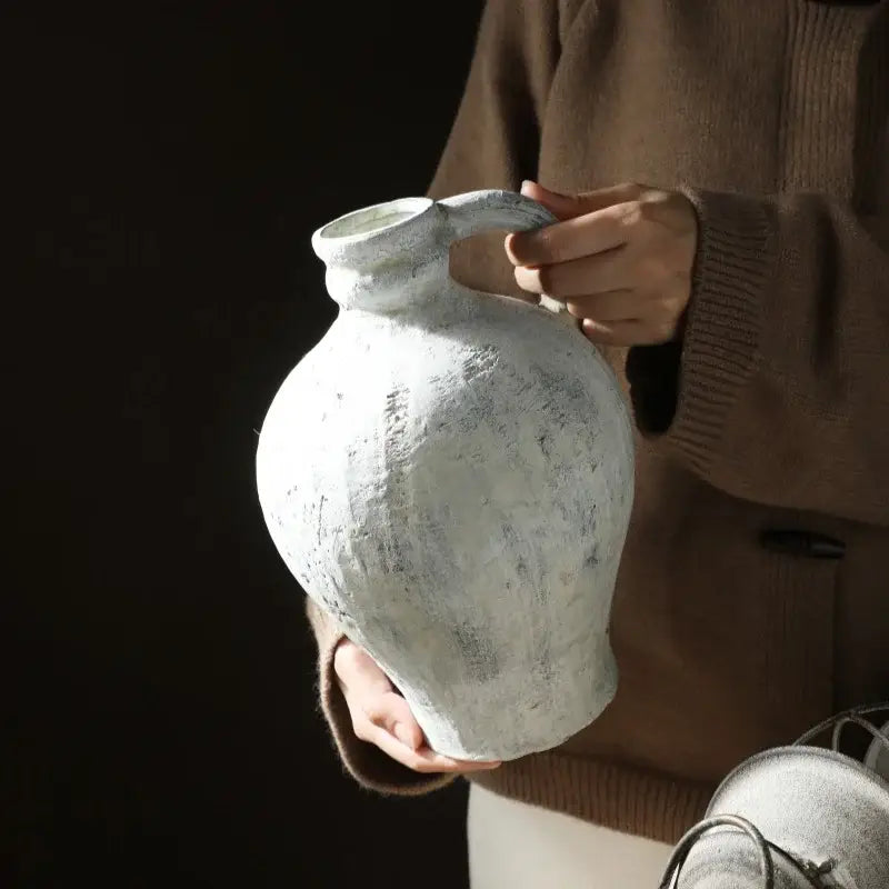 Rustic Handmade Ceramic Vase for Home Decor - Vase