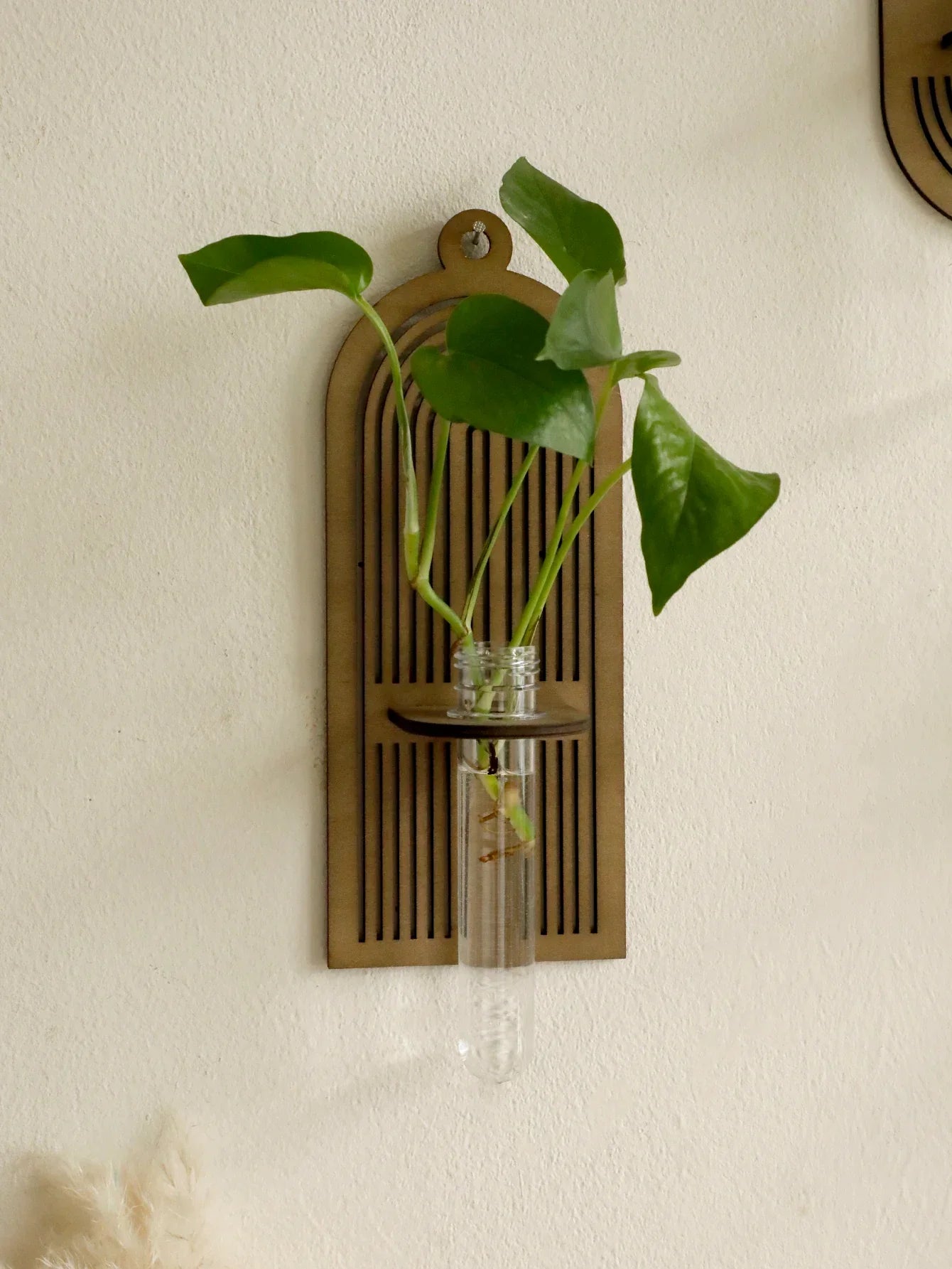 Rustic Wood Wall Vase for Greenery - Vase