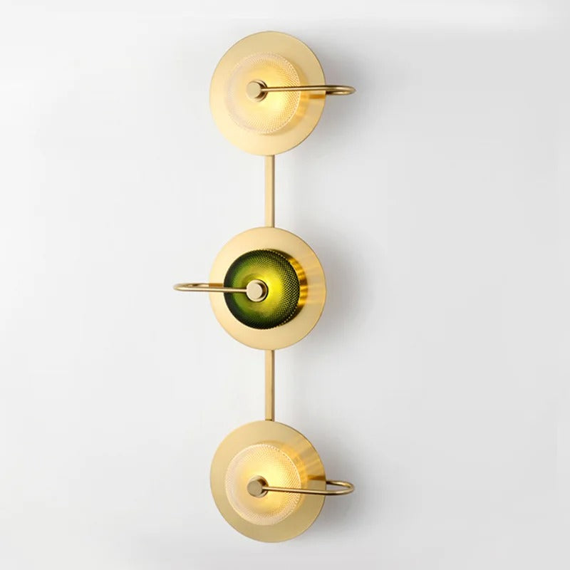 Scandinavian Brass Wall Sconce - 3 Heads