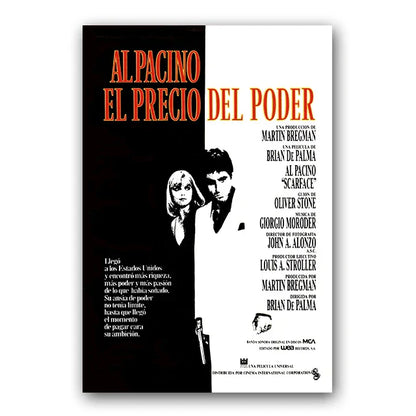 ’Scarface Tony Montana Canvas Wall Art Print’ - light green / 50x70cm No Frame - Posters