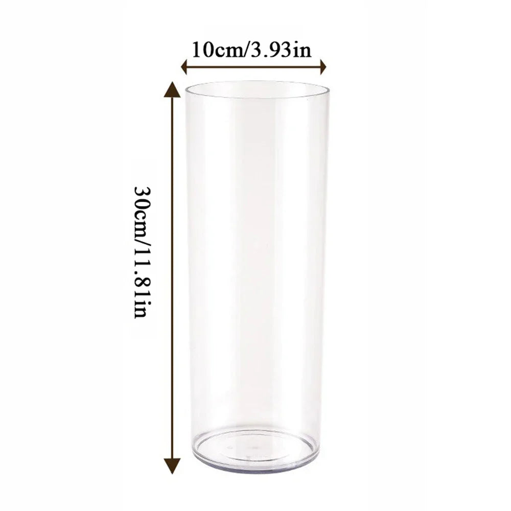 Shatterproof Clear Acrylic Flower Vase - B-10x30cm - Vase