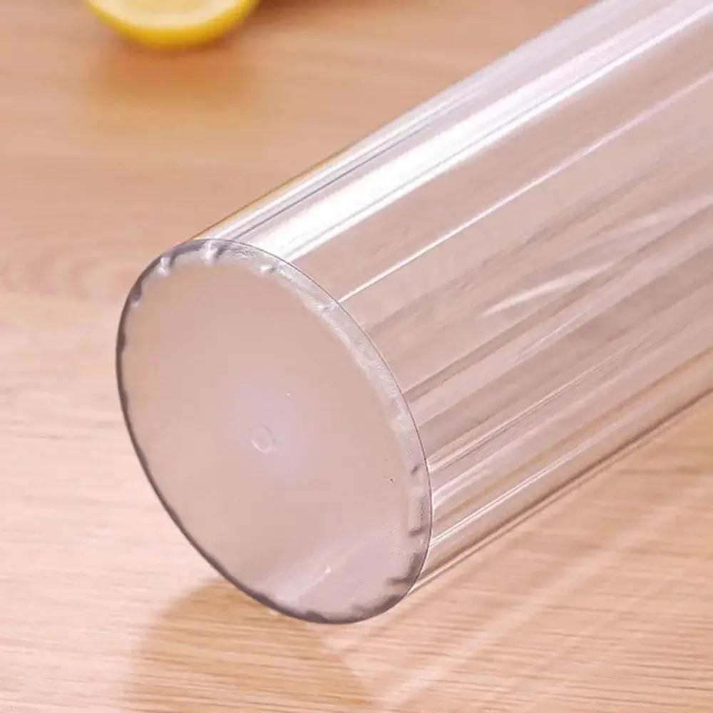 Decorbites™ shatterproof clear acrylic flower vase with ribbed design and smooth rounded base for elegant display