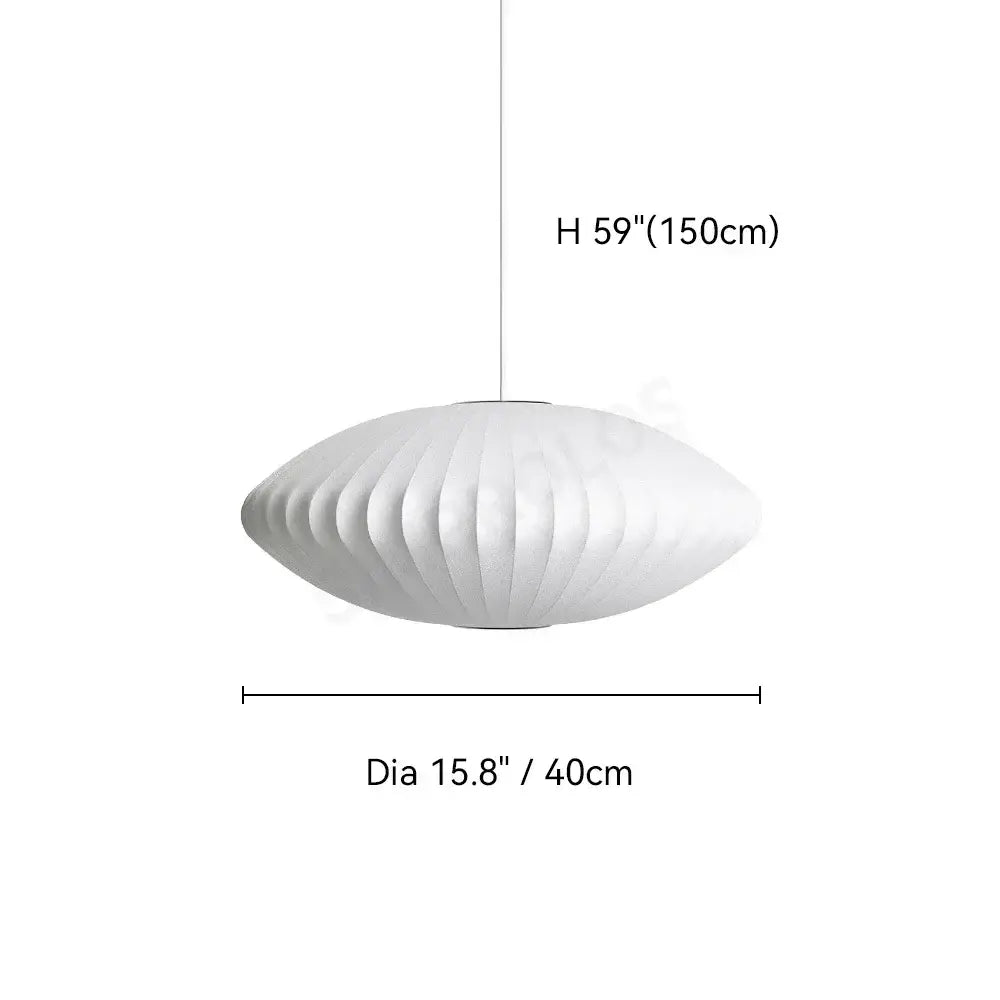 Decorbites™ silk led pendant lamp in white ribbed design featuring a modern led pendant lamp for stylish lighting