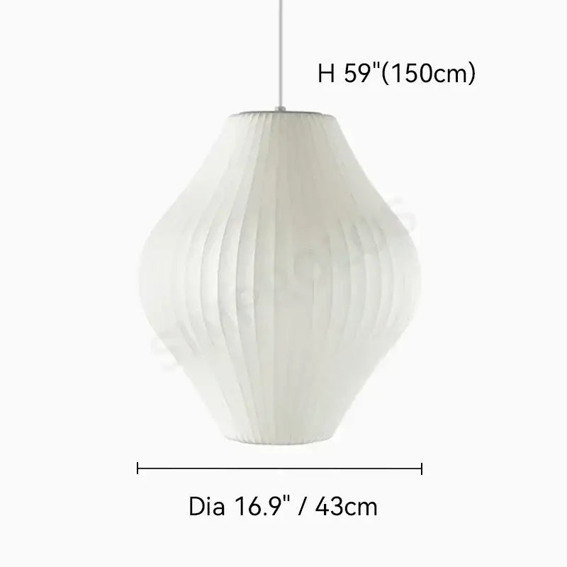 White ribbed paper pendant lamp with sleek modern design decorbites™ silk led pendant lamp for designer lighting