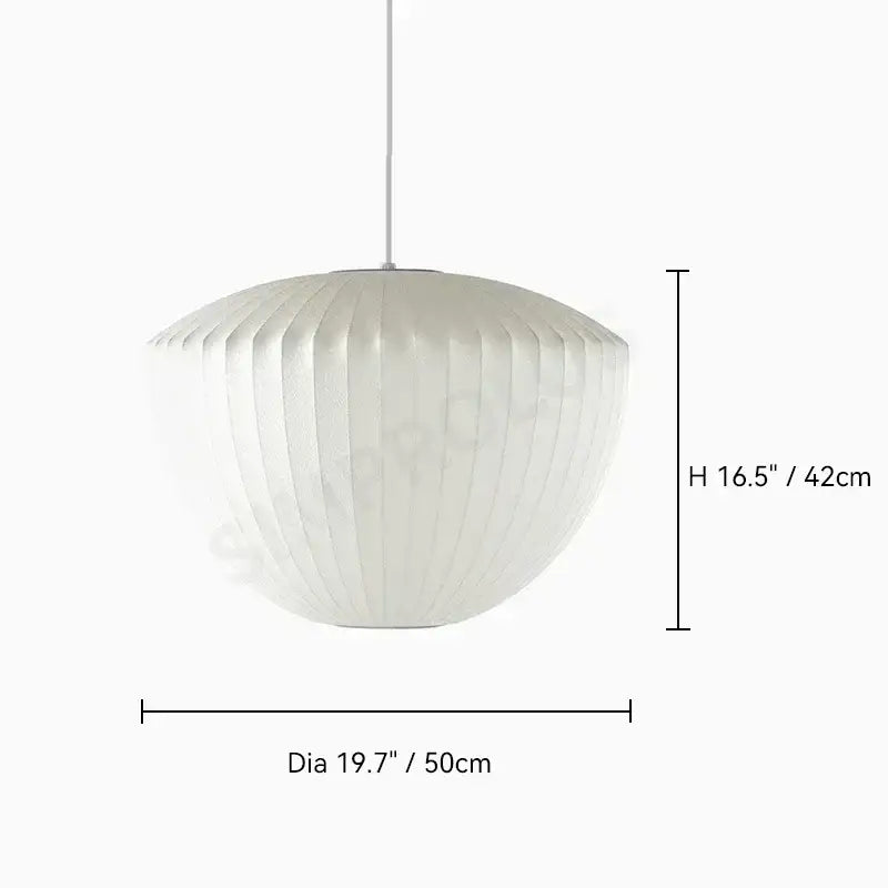 DecorBites™ silk led pendant lamp in white pleated paper with sleek modern design for elegant lighting solutions