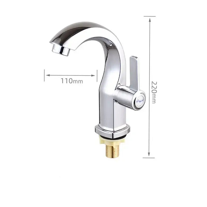 DecorBites single lever deck mounted water purifier faucet with chrome finish curved spout and brass threaded base