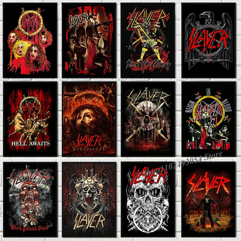 Slayer Heavy Metal Band Album Poster Canvas Art - Posters