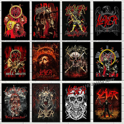 Slayer Heavy Metal Band Album Poster Canvas Art - Posters