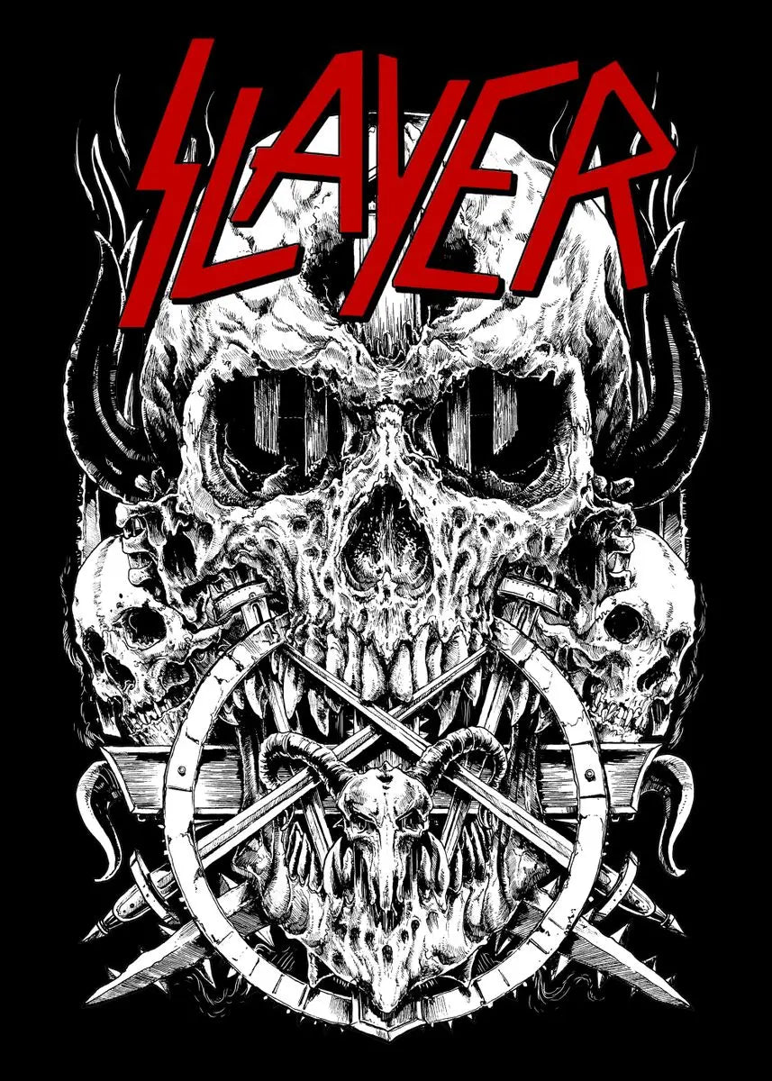 Slayer Heavy Metal Band Album Poster Canvas Art - V / 20X30cm No Framed - Posters