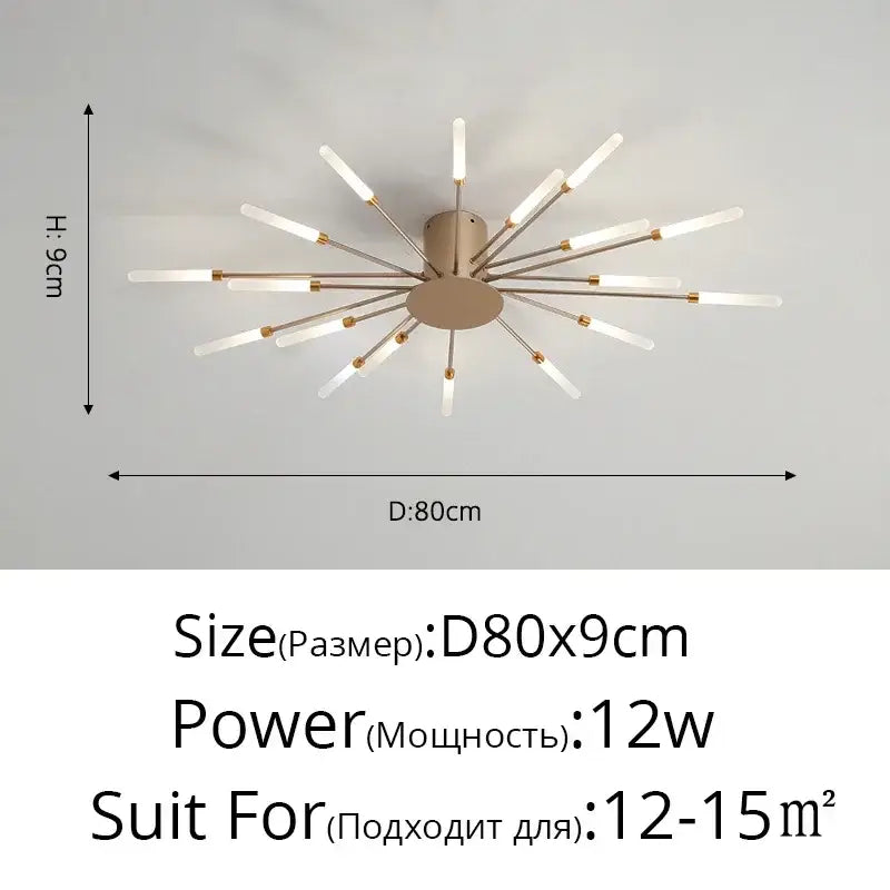 Decorbites sleek nordic led chandelier with bronze base and frosted shades for modern living room led ceiling lighting
