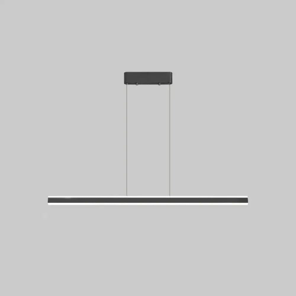 DecorBites™ sleek triangle island led hanging lamp in black aluminum with two cables for modern restaurant lighting