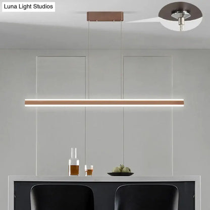 DecorBites™ sleek triangle island led hanging lamp in copper aluminum with minimalist design for restaurants