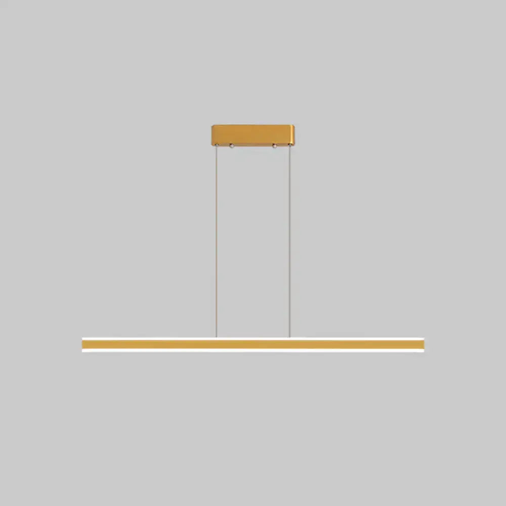 Decorbites sleek triangle island led hanging lamp in gold aluminum with minimalist design for restaurants