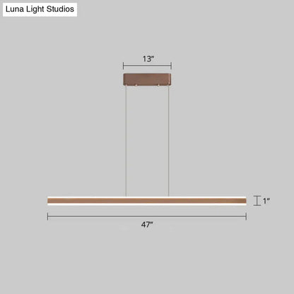Decorbites sleek triangle island led hanging lamp with copper finish aluminum design for restaurants lighting