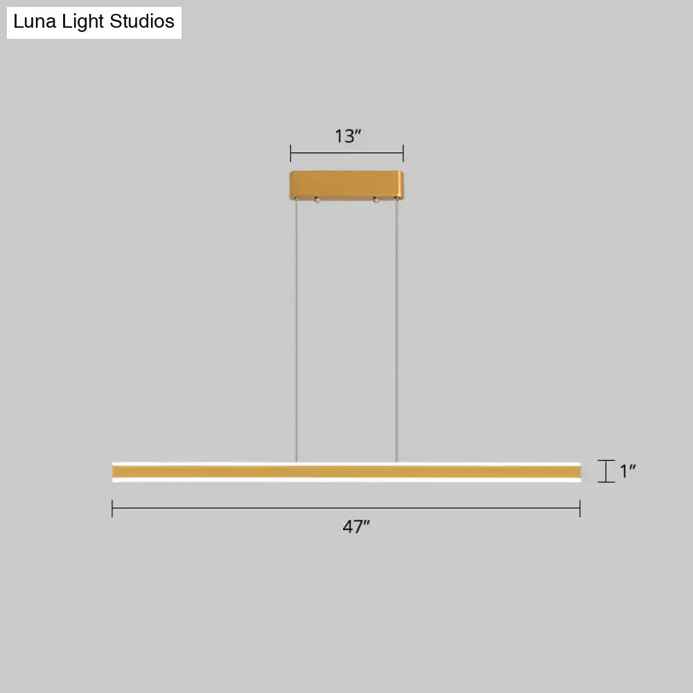 Modern gold-finished led hanging lamp aluminum sleek triangle island light by decorbites for restaurants with third gear remote
