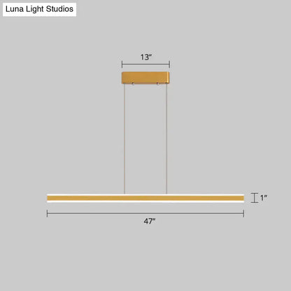DecorBites sleek triangle island led hanging lamp with gold-finished aluminum rectangular fixture for restaurants