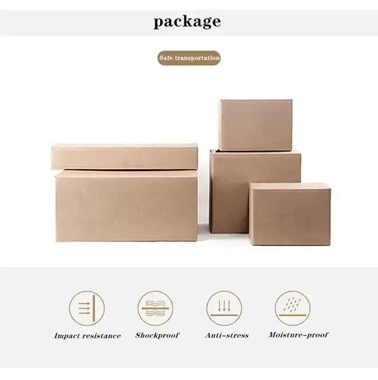 Brown cardboard shipping boxes arranged in a tiered display for decorbites sleek u-shaped chandelier modern u-shaped chandelier
