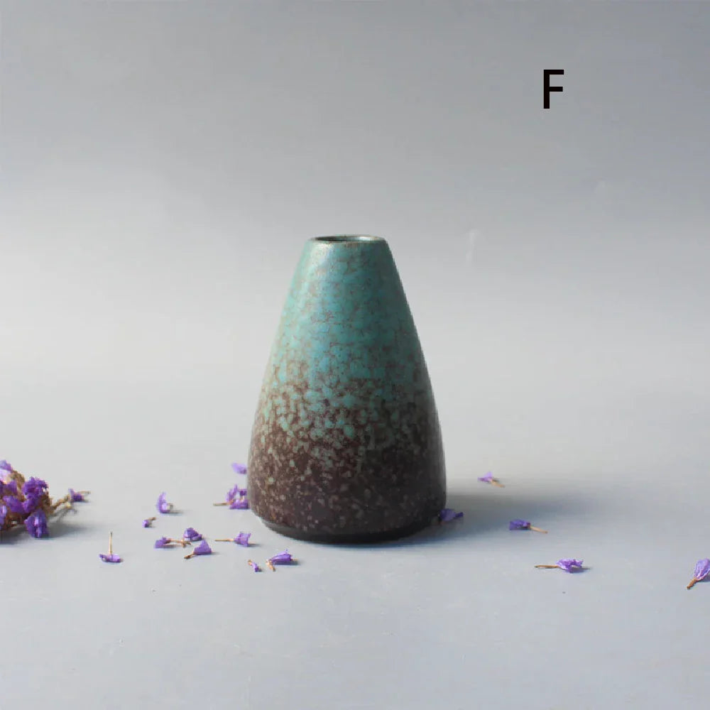 Small Ceramic Vase - Elegant Japanese Home Decor - 02-F - Vase