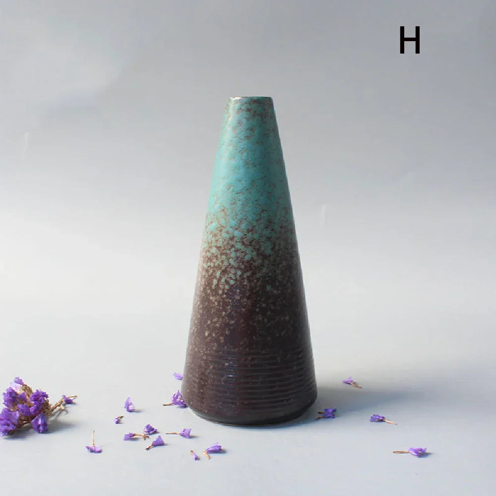 Small Ceramic Vase - Elegant Japanese Home Decor - 02-H - Vase
