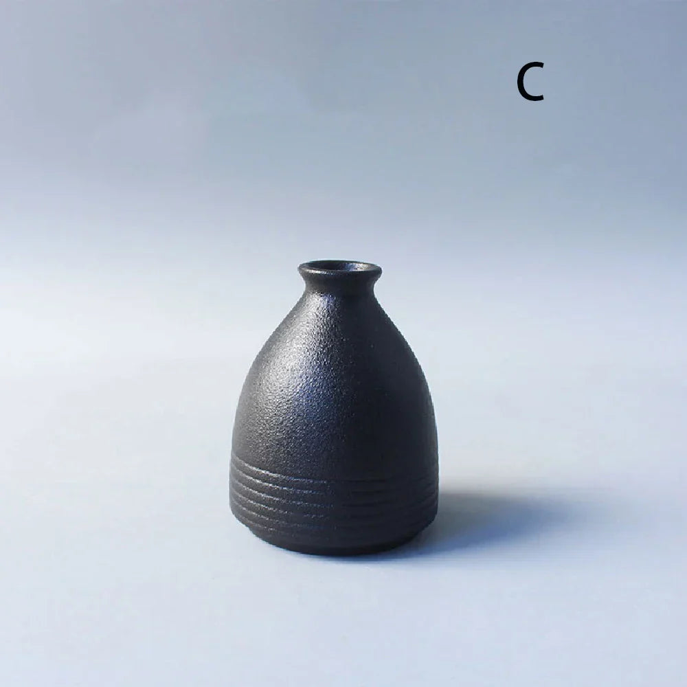 Small Ceramic Vase - Elegant Japanese Home Decor - C - Vase